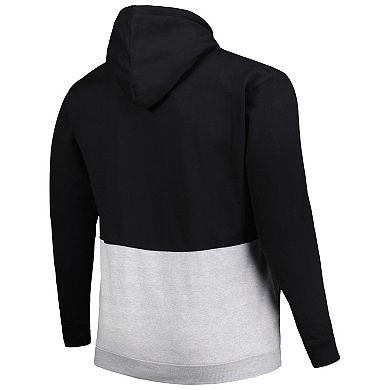 Men's Black/White San Francisco Giants Big & Tall Fleece Half-Zip Hoodie