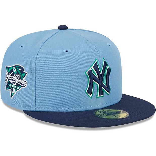 Men's New York Yankees New Era Light Blue/Navy Green Undervisor 59FIFTY  Fitted Hat