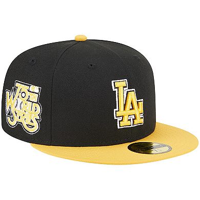 Men's New Era Black/Gold Los Angeles Dodgers 59FIFTY Fitted Hat