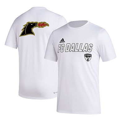 Men's adidas White FC Dallas Team Jersey Hook AEROREADY T-Shirt