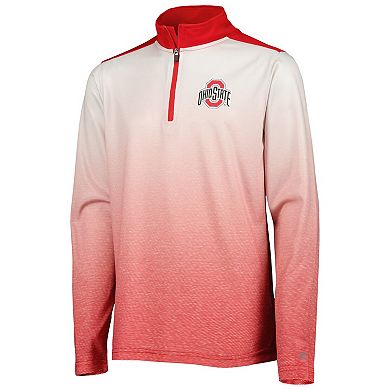Youth Colosseum White/Scarlet Ohio State Buckeyes Max Quarter-Zip Jacket