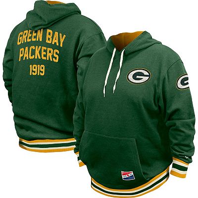 Men s New Era Green Green Bay Packers Big Tall NFL Pullover Hoodie