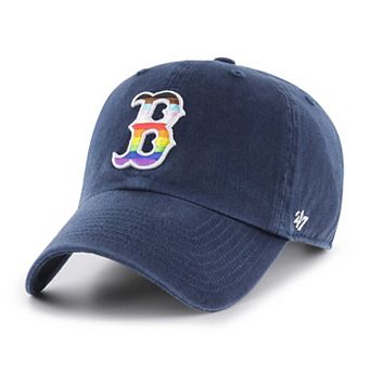 Men's '47 Navy Boston Red Sox Team Pride Clean Up Adjustable Hat