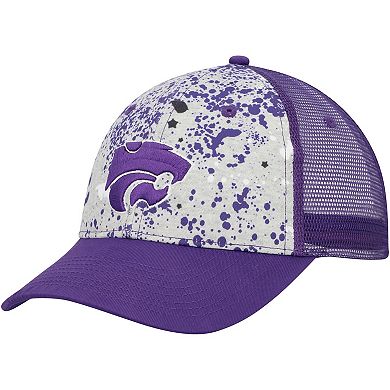 Men's Colosseum Gray/Purple Kansas State Wildcats Love Fern Trucker Snapback Hat