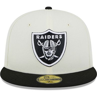 Men's New Era Cream Las Vegas Raiders Retro 59FIFTY Fitted Hat