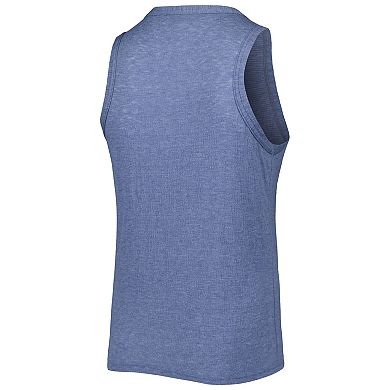 Women's Soft as a Grape Navy New York Yankees Plus Size High Neck Tri-Blend Tank Top