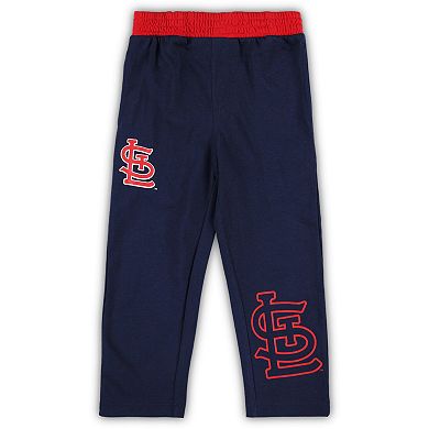 Toddler Red/Navy St. Louis Cardinals Batters Box T-Shirt & Pants Set