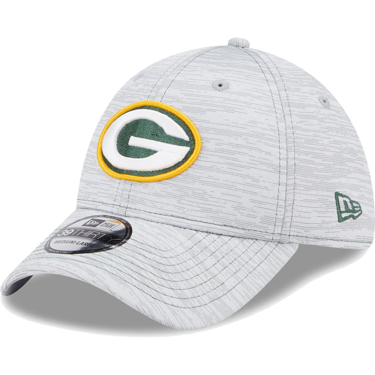 New Era Green Bay Packers Gray/Black 2023 Sideline 39THIRTY Flex Hat