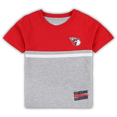 Toddler Navy/Red Cleveland Guardians Batters Box T-Shirt & Pants Set