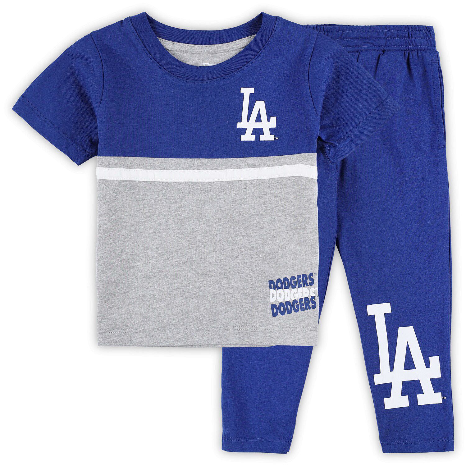 Outerstuff Girls Youth Heathered Gray Los Angeles Dodgers Bleachers T-Shirt Size: Medium