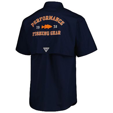 Men's Columbia Navy Auburn Tigers Bonehead Button-Up Shirt
