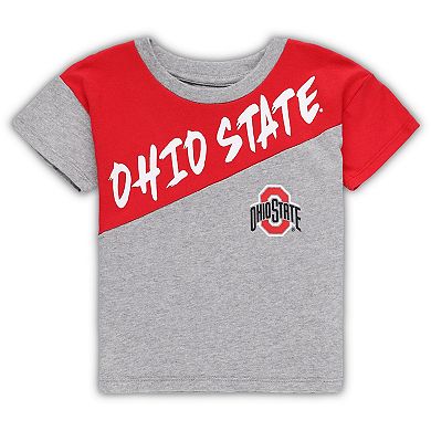 Toddler Heather Gray Ohio State Buckeyes Super Star T-Shirt & Shorts Set