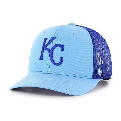 Men's '47 Light Blue Kansas City Royals Secondary Trucker Snapback Hat