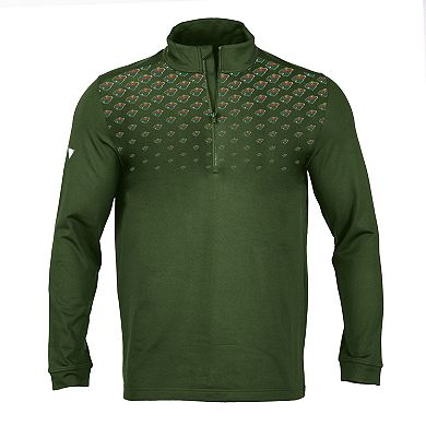 Men's Levelwear Hunter Green Minnesota Wild NHL x PGA Scout Midlayer Quarter-Zip Pullover Top