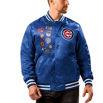 Men's Starter Royal Chicago Cubs Patch Full-Snap Jacket