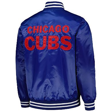 Men's Starter Royal Chicago Cubs Patch Full-Snap Jacket