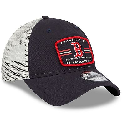Men's New Era Navy Boston Red Sox Property Trucker 9TWENTY Snapback Hat