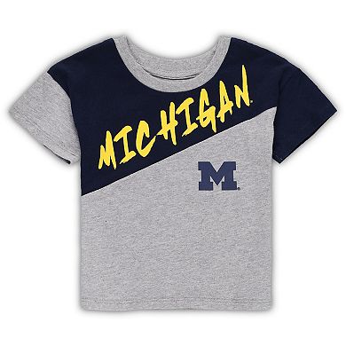 Toddler Heather Gray Michigan Wolverines Super Star T-Shirt & Shorts Set