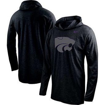 Men's Nike Black Kansas State Wildcats Color Pop Performance Hoodie Long Sleeve T-Shirt