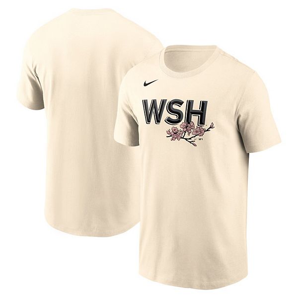 Men's Nike Cream Washington Nationals City Connect Wordmark T-Shirt