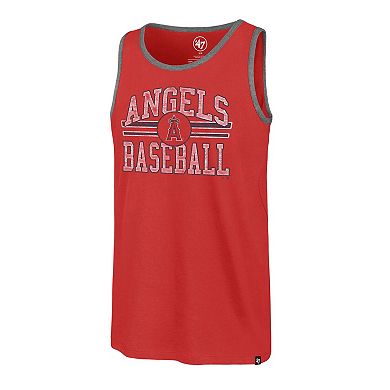 Men's '47 Red Los Angeles Angels Winger Franklin Tank Top