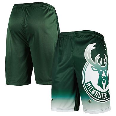 Men's Fanatics Branded Hunter Green Milwaukee Bucks Graphic Shorts