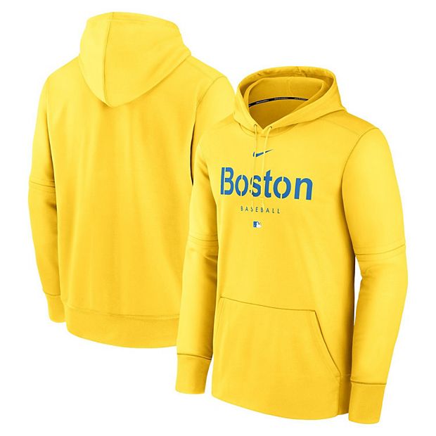 Men's Nike Gold Boston Red Sox City Connect Pregame Performance Pullover  Hoodie