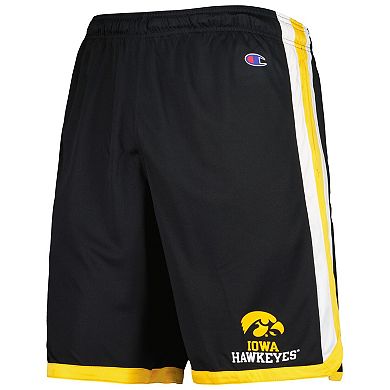 Men's Champion Black Iowa Hawkeyes Basketball Shorts