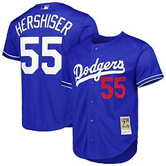 Los Angeles Dodgers Stitches Button-Up Jersey - Gray/Royal