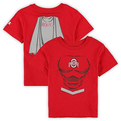 Toddler Champion Scarlet Ohio State Buckeyes Super Hero T-Shirt
