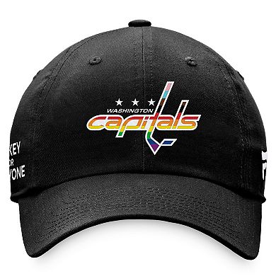 Men's Fanatics Branded Black Washington Capitals Team Logo Pride ...