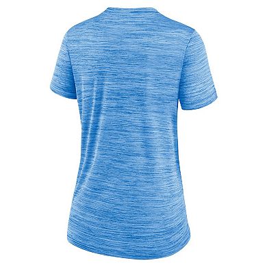 Women's Nike  Powder Blue Milwaukee Brewers City Connect Velocity Practice Performance V-Neck T-Shirt