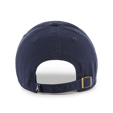 Men's '47 Navy Atlanta Braves Clean Up Adjustable Hat