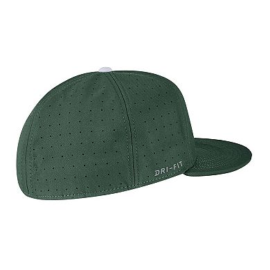 Men's Nike Green Michigan State Spartans Aero True Baseball Performance Fitted Hat