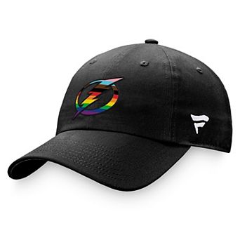Men's Fanatics Branded Black Tampa Bay Lightning Team Logo Pride Adjustable Hat