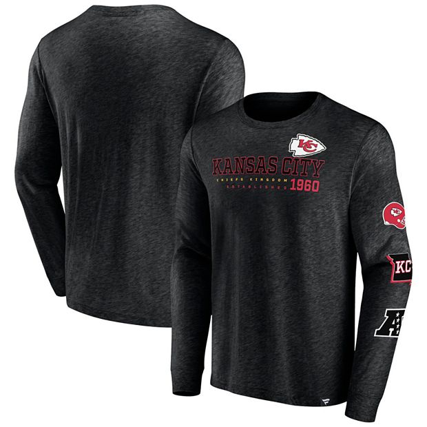 Youth Heathered Gray Kansas City Chiefs Long Sleeve T-Shirt & Pants Sleep  Set