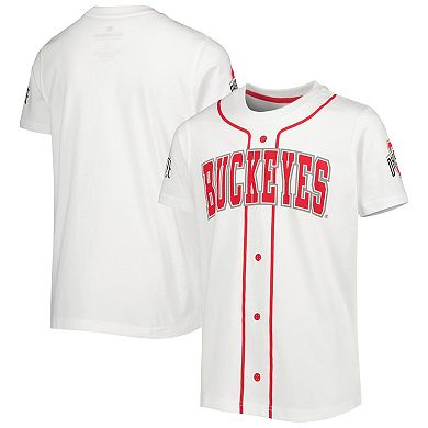 Youth Colosseum White Ohio State Buckeyes Buddy Baseball T-Shirt