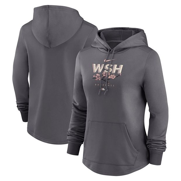 Women's Nike Charcoal Washington Nationals City Connect Pregame Performance Pullover  Hoodie