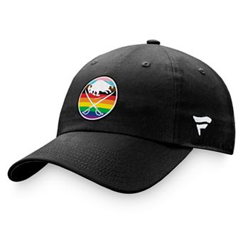 Men's Fanatics Branded Black Buffalo Sabres Team Logo Pride Adjustable Hat