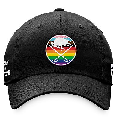 Men's Fanatics Branded Black Buffalo Sabres Team Logo Pride Adjustable Hat