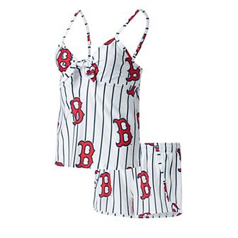Women's Concepts Sport White Boston Red Sox Reel Allover Print Tank Top & Shorts Sleep Set