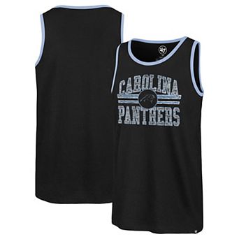 Men's '47 Black Carolina Panthers Winger Franklin Tank Top