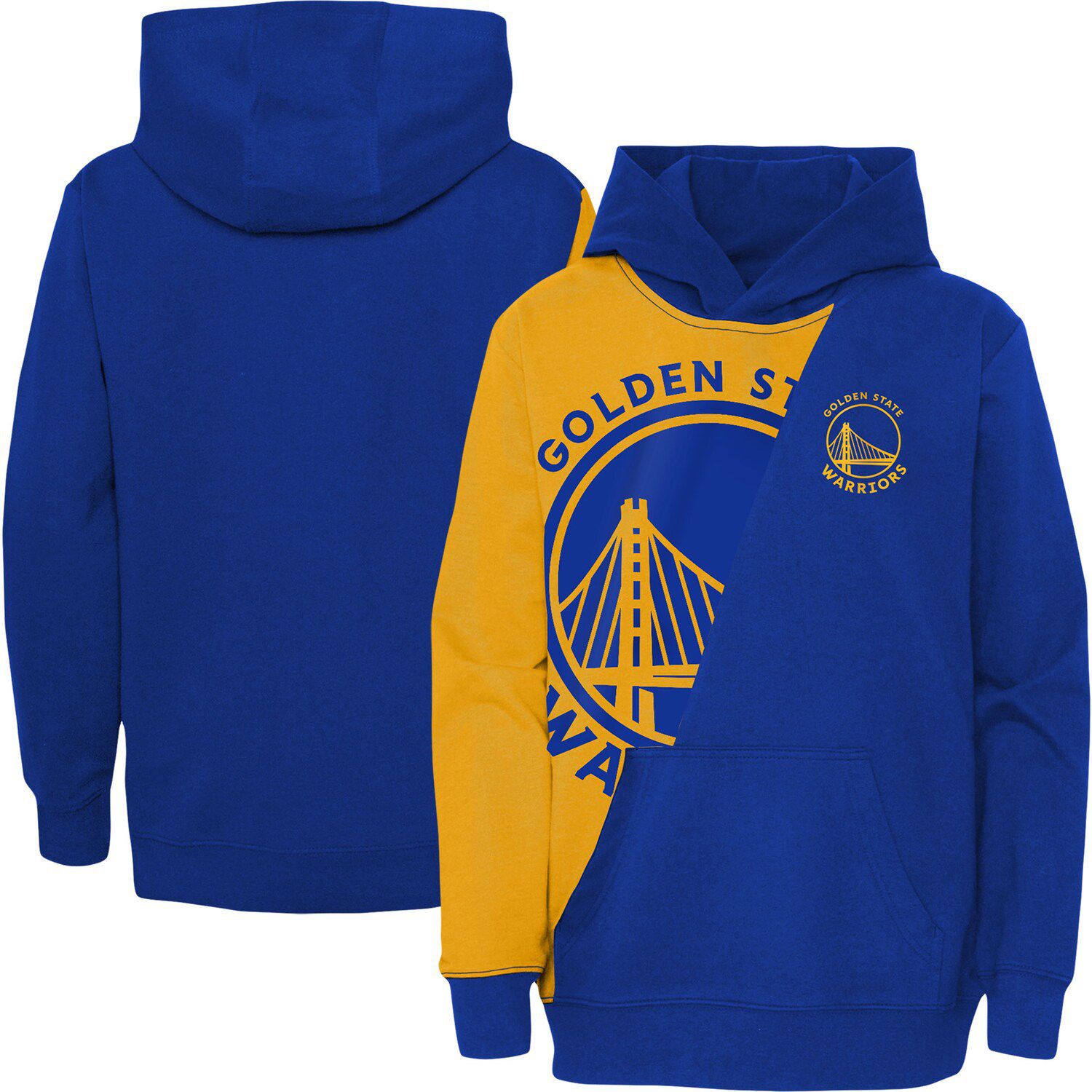 Golden State Warriors Fanatics Branded Wordmark French Terry Pullover Hoodie  - Heather Gray