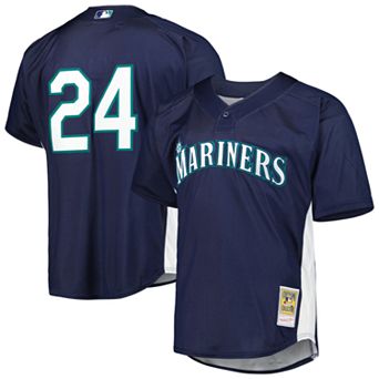 Men's Mitchell & Ness Ken Griffey Jr. Navy Seattle Mariners Cooperstown Collection Mesh Batting Practice Jersey