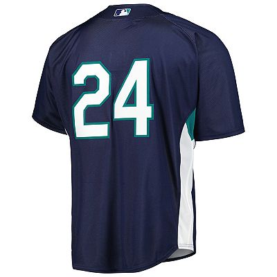 Men s Mitchell Ness Ken Griffey Jr. Navy Seattle Mariners Cooperstown Collection Mesh Batting Practice Jersey