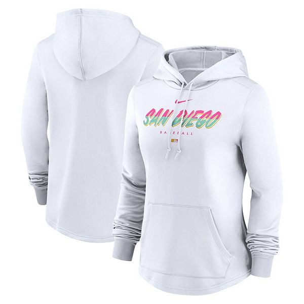 Youth San Diego Padres Nike White City Connect Performance Pullover Hoodie