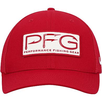 Men's Columbia Crimson Alabama Crimson Tide PFG Hooks Flex Hat