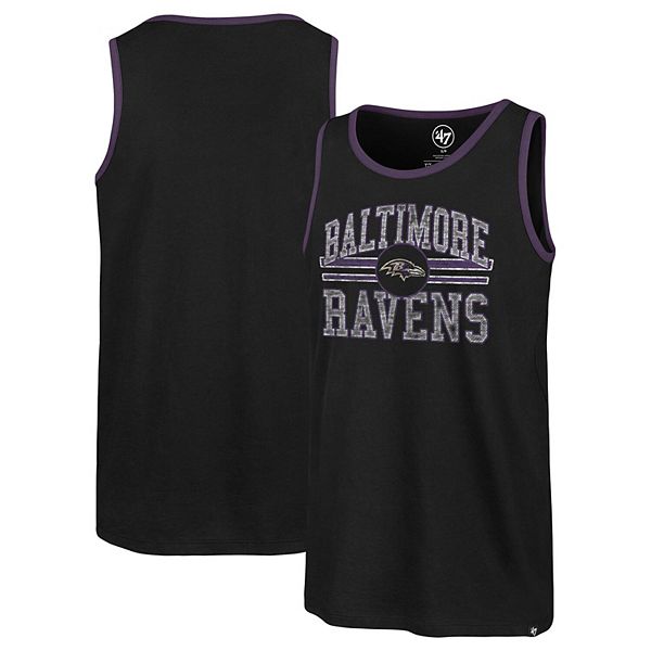 47 Men's Baltimore Ravens Grey Franklin Long Sleeve Hooded T-Shirt