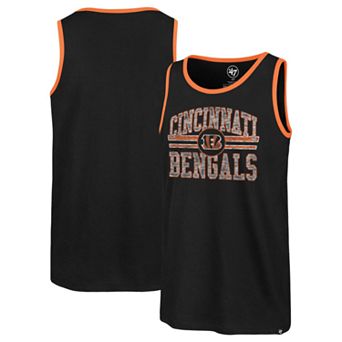 Men's '47 Black Cincinnati Bengals Winger Franklin Tank Top
