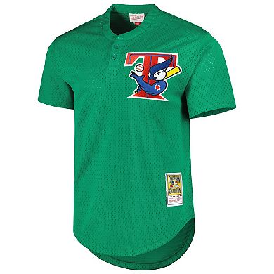Men's Mitchell & Ness Green Toronto Blue Jays Cooperstown Collection Mesh Batting Practice Jersey